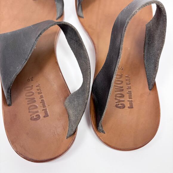 Cydwoq Sandals 39 / 9 Toe Ring Loop Leather Thong Hillary Hand Made in USA Boho - Picture 8 of 9
